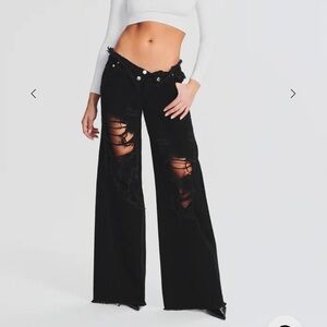 SER.O.YA Ollie ElWide Leg Distressed Jeans Sz 27